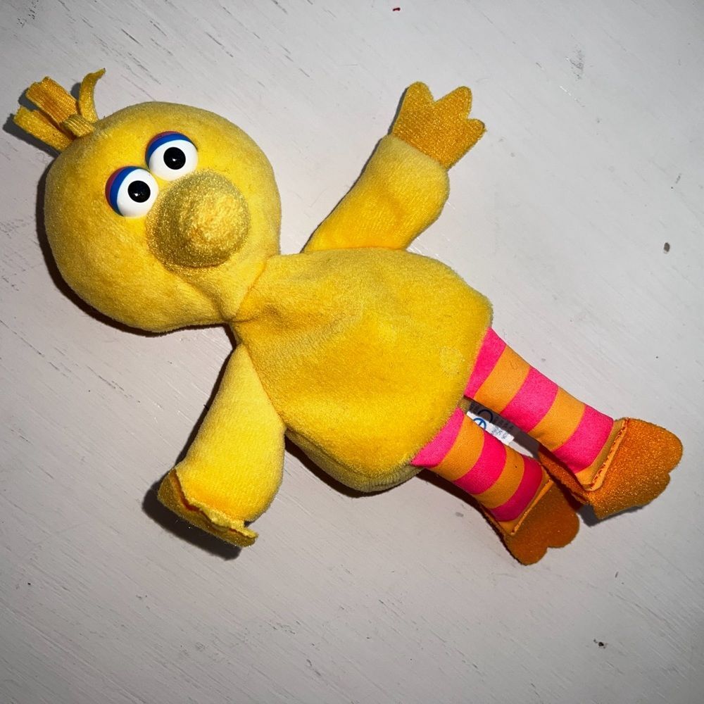 Big Bird Sesame Street Beanie Plush 7.5" Bean Bag Jim Henson Applause 1997